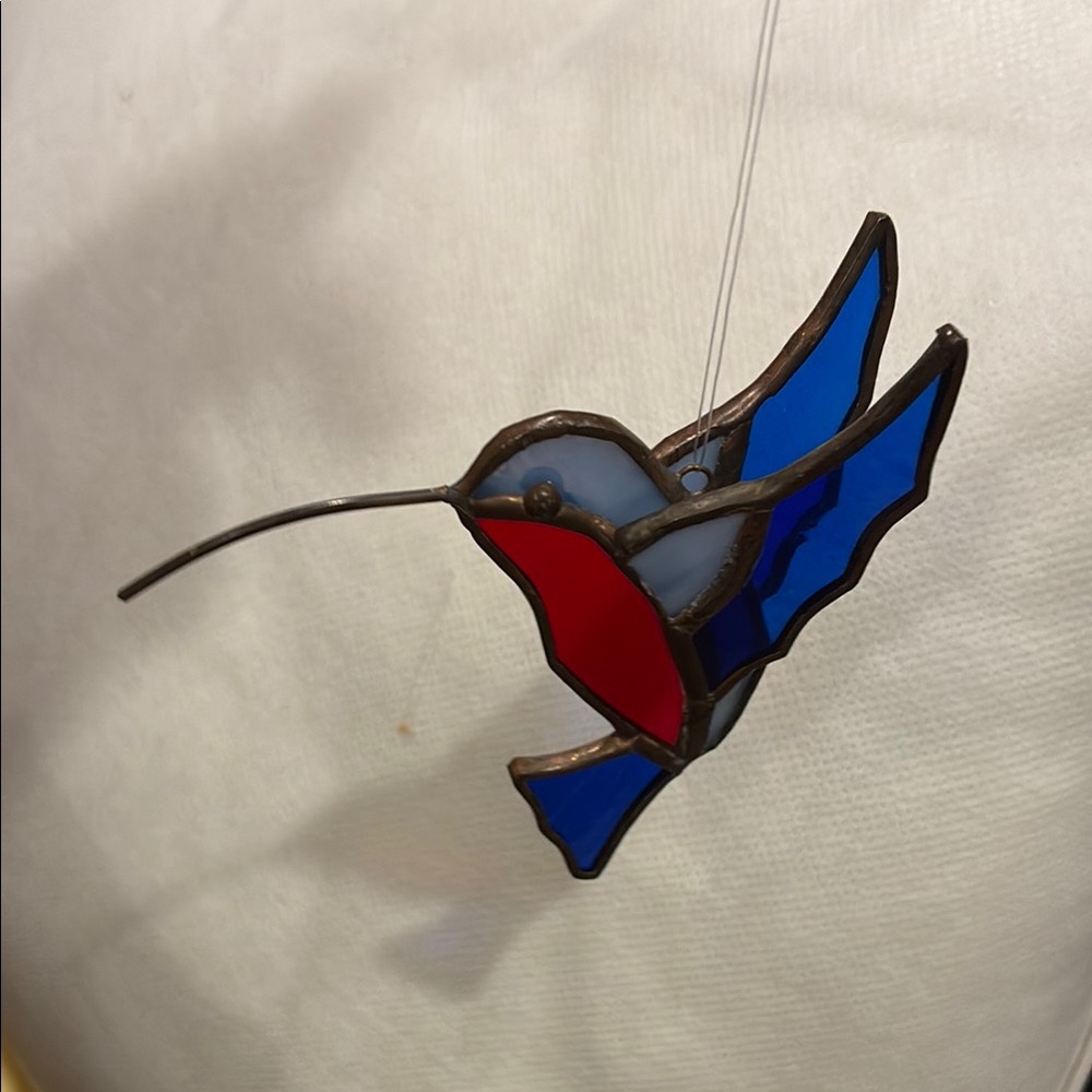 Stained Glass Hummingbird Suncatcher